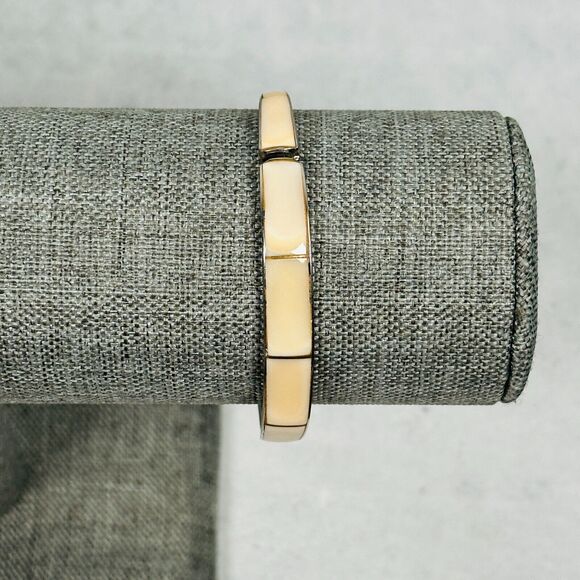 Cuff Bracelet Light Pink Shell Inlay Silver Tone 8mm Silver Tone Jewelry - Picture 4 of 11